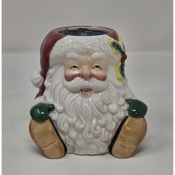 Fitz & Floyd Other - Fitz and Floyd Essentials Santa Claus Head Vase Candle Holder Vintage 1990s